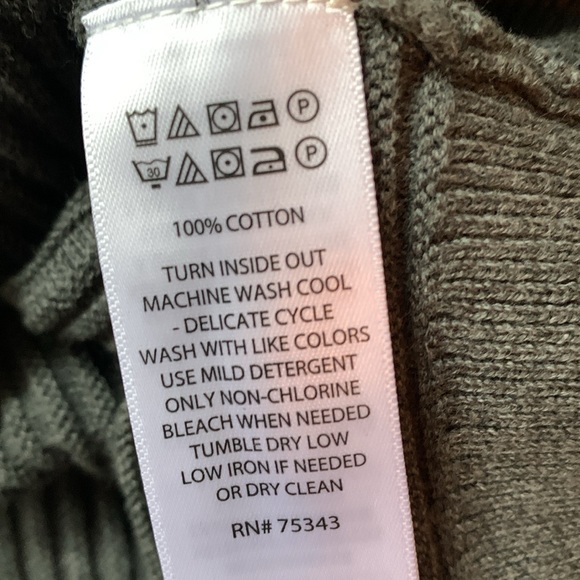 COPY - Fredrik Anderson Copenhagen grey cotton ribbed crewneck sweater w yellow… - Picture 5 of 5